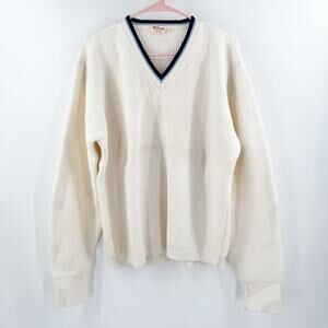 VINTAGE WILSON Sporting Good Sweater Large Mens 50's-60's Tennis Prep Ivy League